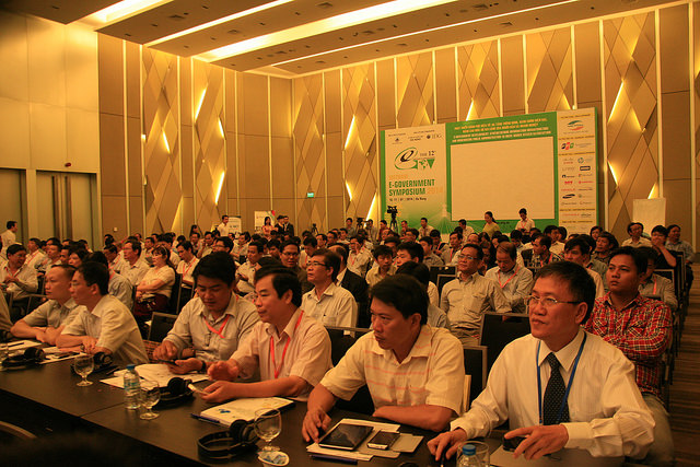 Các đại biểu tham dự Hội thảo Chính phủ điện tử 2014