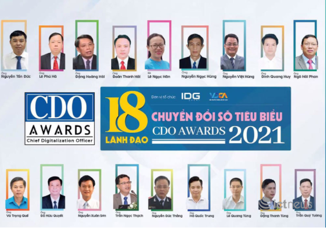 Vinh danh 18 Lãnh đạo Chuyển đổi số Việt Nam tiêu biểu năm 2021