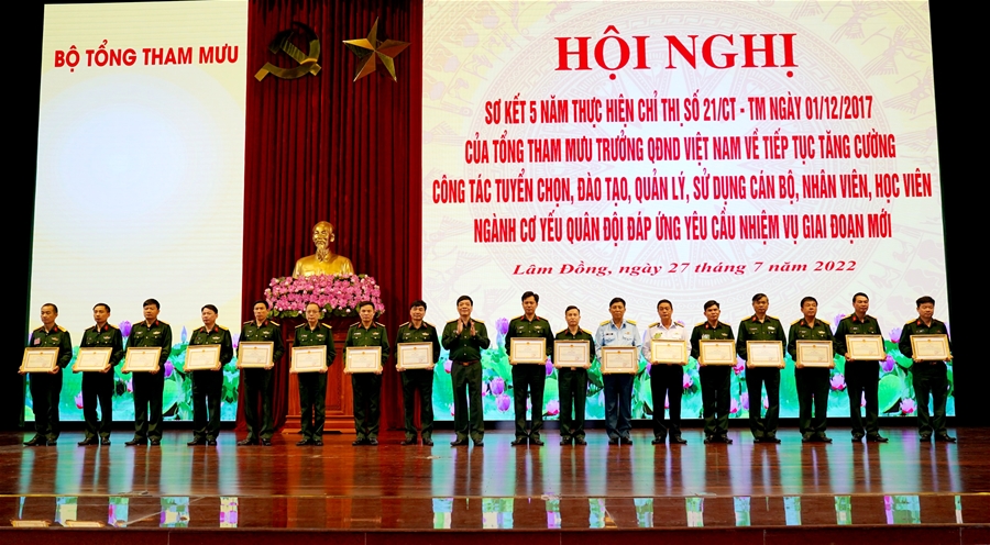 Hội nghị Sơ kết 5 năm thực hiện Chỉ thị số 21 của Tổng Tham mưu trưởng về công tác xây dựng lực lượng Cơ yếu Quân đội
