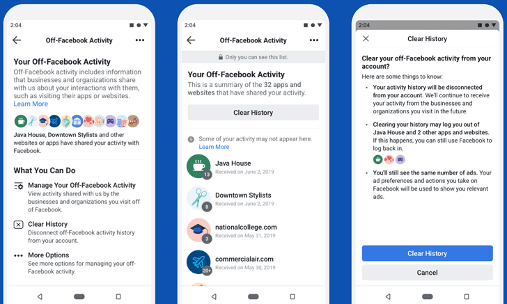 Facebook ra mắt tính năng xem và xóa dữ liệu các hoạt động ngoài Facebook