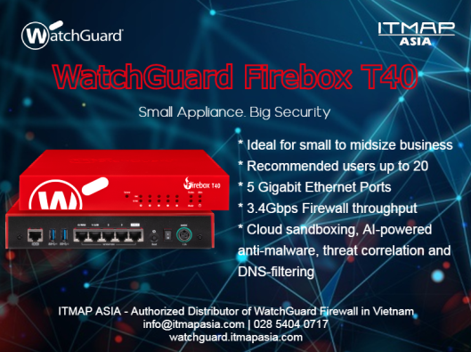  Tường lửa Firebox T Series: giải pháp bảo mật linh hoạt cho doanh nghiệp 