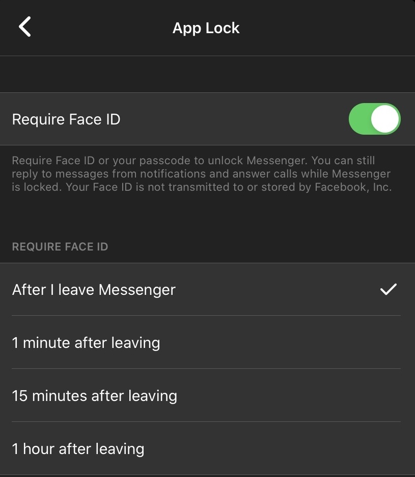 Bổ sung tính năng App Lock trên Facebook Messenger