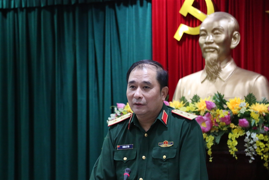 Trung tướng Phùng Sĩ Tấn, Phó Tổng tham mưu trưởng QĐNDVN làm việc với Ban Cơ yếu Chính phủ