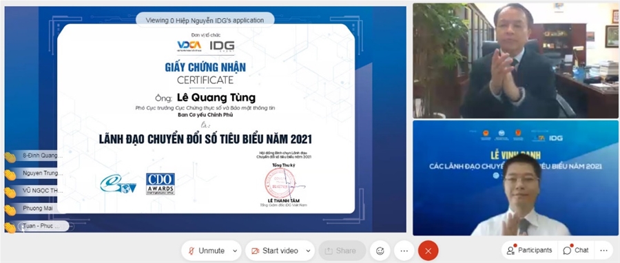 Vinh danh 18 Lãnh đạo Chuyển đổi số Việt Nam tiêu biểu năm 2021