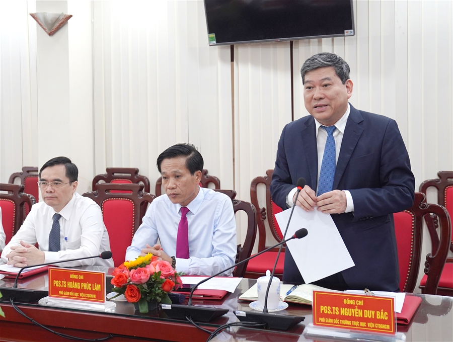 Lễ ký kết biên bản ghi nhớ giữa Ban Cơ yếu Chính phủ và Học viện Chính trị Quốc gia Hồ Chí Minh