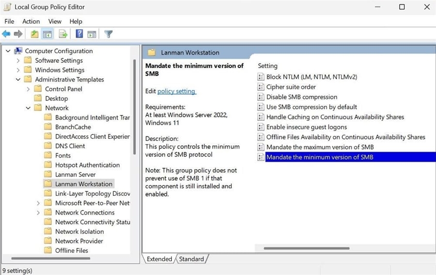 Tính năng mới của Windows 11 giúp ngăn chặn các cuộc tấn công dựa trên NTLM qua SMB 