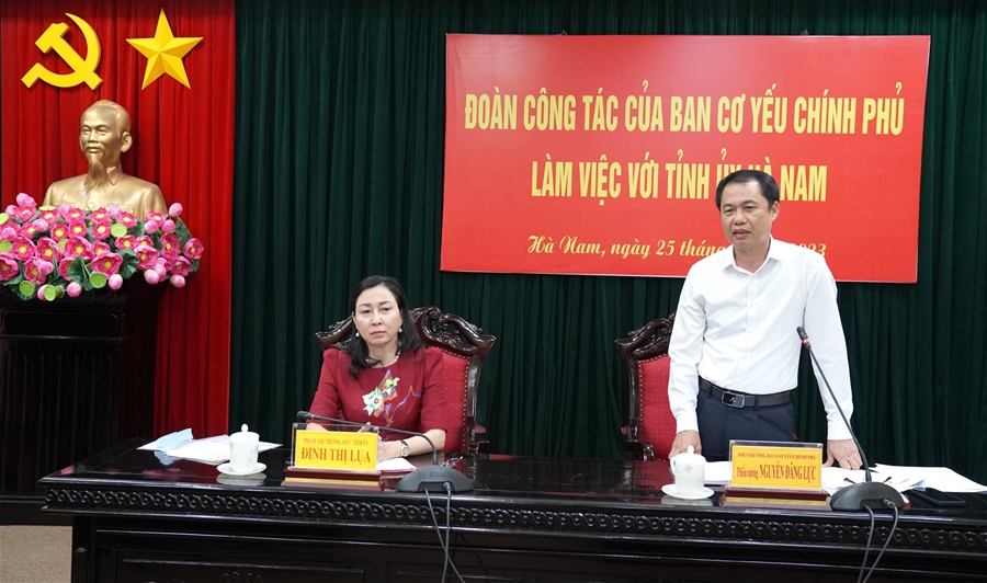 Đoàn công tác của Ban Cơ yếu Chính phủ làm việc tại tỉnh Nam Định, Hà Nam về công tác cơ yếu, bảo mật an toàn thông tin