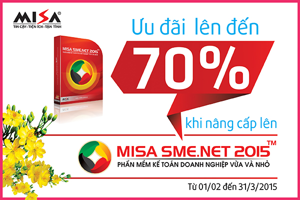MISA dành ưu đãi lớn cho khách hàng nâng cấp MISA SME.NET