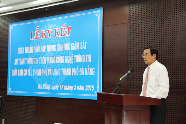 Đ/c Nguyễn Tấn Viết, Phó Chủ tịch UBND Thành phố Đà Nẵng phát biểu tại buổi Lễ