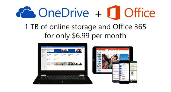 Thuê bao Microsoft Office 365 với dung lượng lưu trữ lên tới 1TB