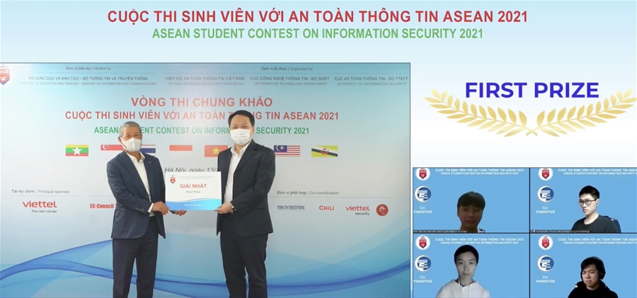 Đại học Công nghệ - ĐHQG Hà Nội vô địch Cuộc thi Sinh viên với An toàn thông tin ASEAN năm 2021