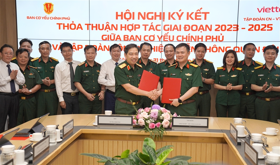 Ban Cơ yếu Chính phủ ký kết thỏa thuận hợp tác với Tập đoàn Công nghiệp - Viễn thông Quân đội