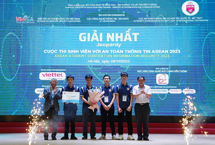 Học viện Kỹ thuật mật mã vô địch giải Jeopardy vòng Chung khảo Cuộc thi Sinh viên với An toàn thông tin ASEAN 2023